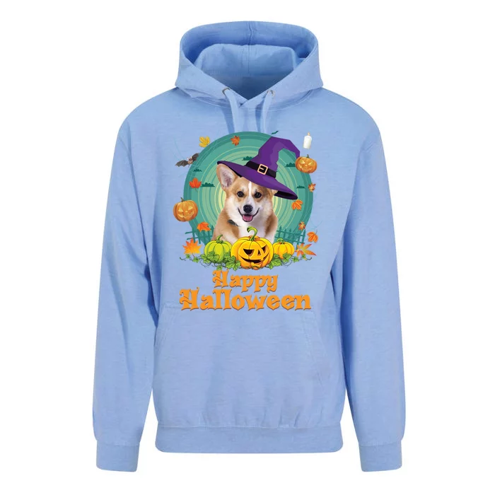 Happy Halloween Corgi Dog Witch Pumpkin Ghost Cute Scary Gift Unisex Surf Hoodie