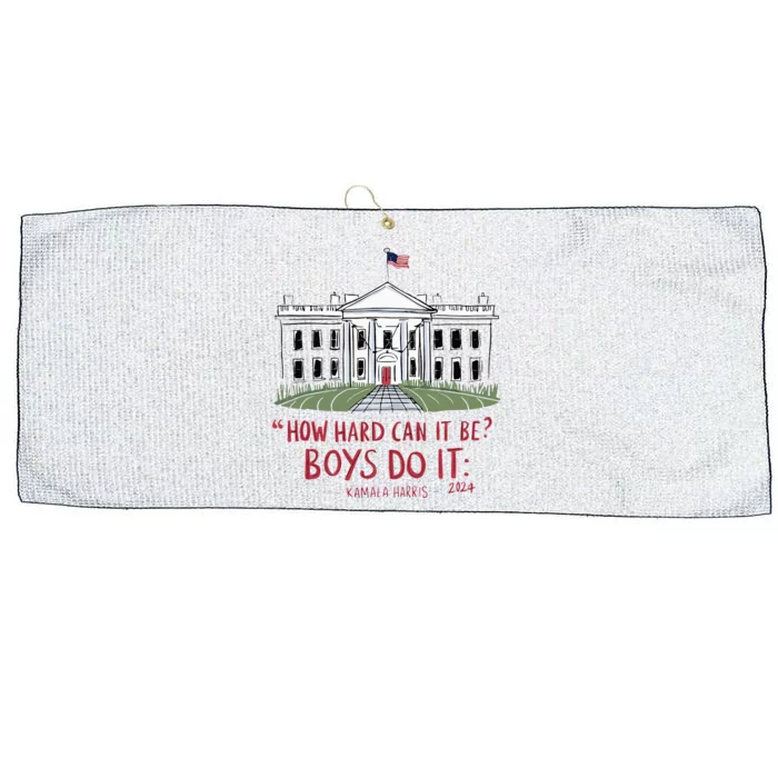 How Hard Can It Be Boy Do It Kamala 2024 Large Microfiber Waffle Golf Towel