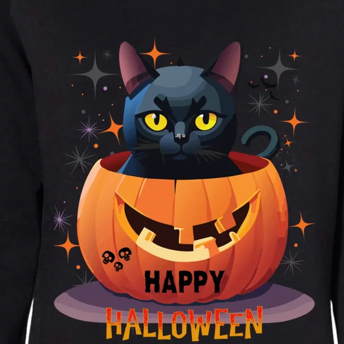 Happy Halloween Cat Skull Bats Kitty Pumpkin Meaningful Gift Womens California Wash Sweatshirt