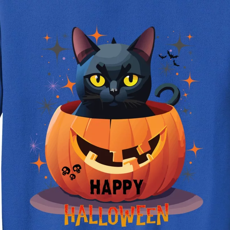 Happy Halloween Cat Skull Bats Kitty Pumpkin Meaningful Gift Sweatshirt