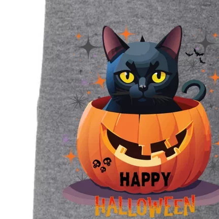 Happy Halloween Cat Skull Bats Kitty Pumpkin Meaningful Gift Doggie 3-End Fleece Hoodie