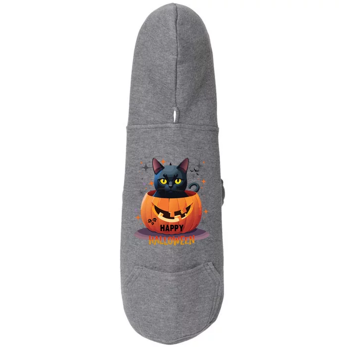 Happy Halloween Cat Skull Bats Kitty Pumpkin Meaningful Gift Doggie 3-End Fleece Hoodie