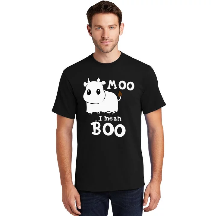 Hilarious Halloween Cow Costume Spooky Moo Tall T-Shirt