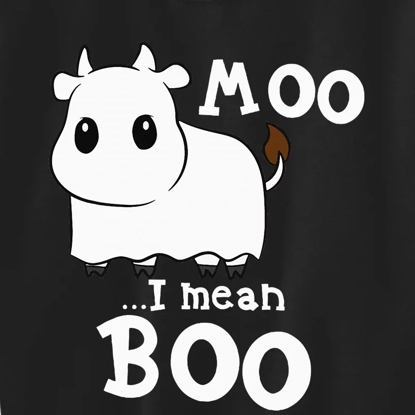 Hilarious Halloween Cow Costume Spooky Moo Kids Sweatshirt