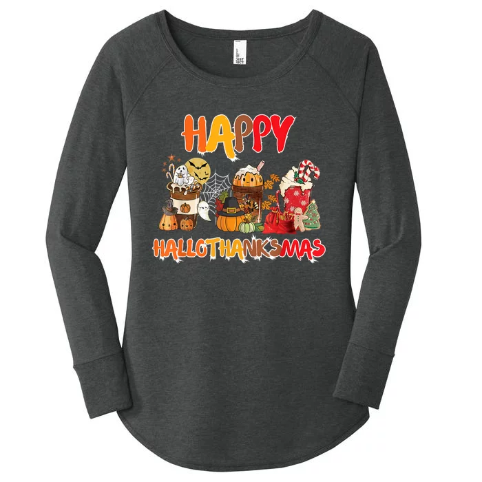 Happy Hallothanksmas Coffee Women's Perfect Tri Tunic Long Sleeve Shirt