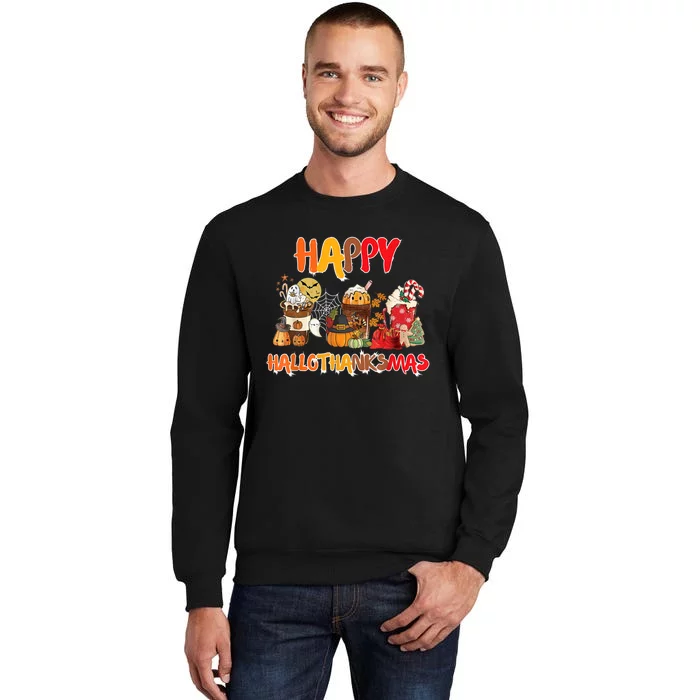 Happy Hallothanksmas Coffee Tall Sweatshirt