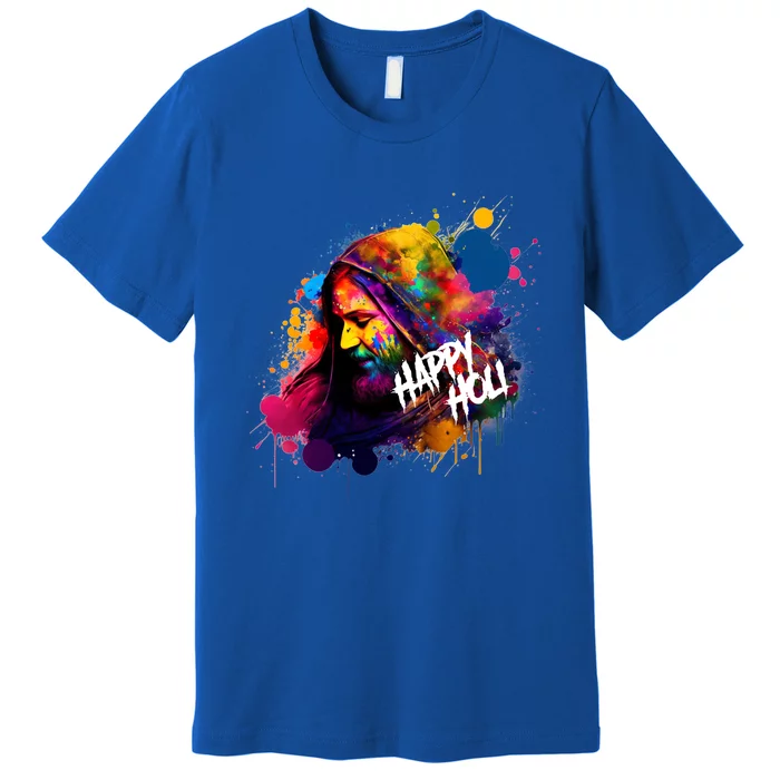 Happy Holi Colors India Hindu Spring Colorful Gift Premium T-Shirt