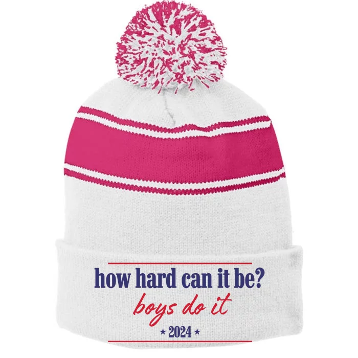 How Hard Can It Be Boy Do It 2024 Stripe Pom Pom Beanie