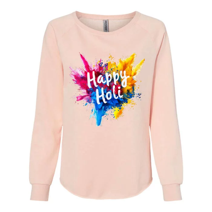 Happy Holi Color India Hindu Gifts Womens California Wash Sweatshirt