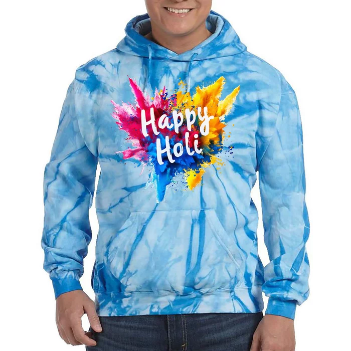 Happy Holi Color India Hindu Gifts Tie Dye Hoodie