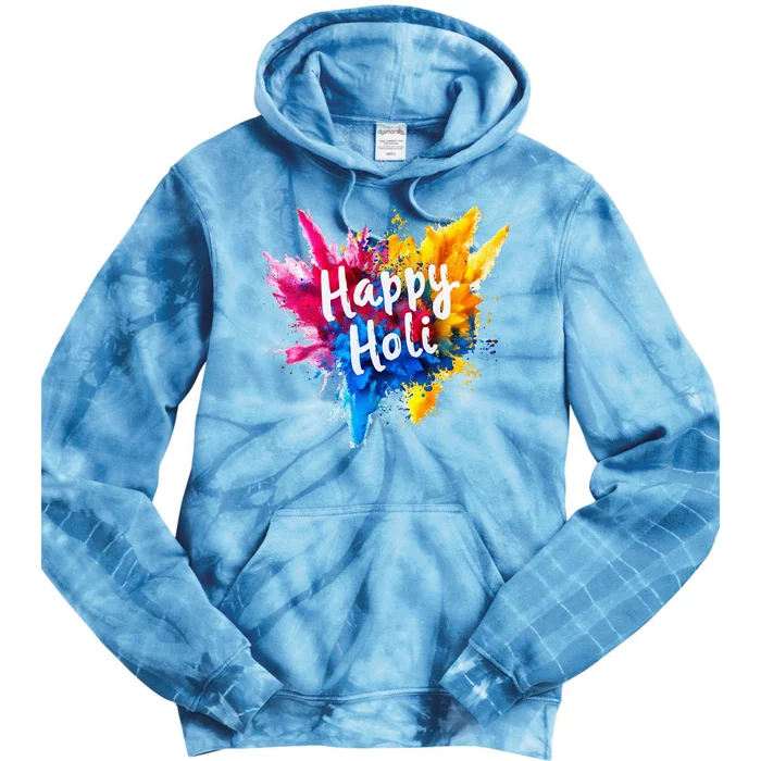 Happy Holi Color India Hindu Gifts Tie Dye Hoodie