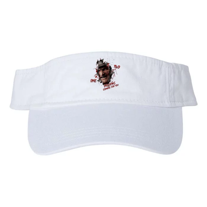 Halloween Horror Character Friends Coming For You Freddy Valucap Bio-Washed Visor