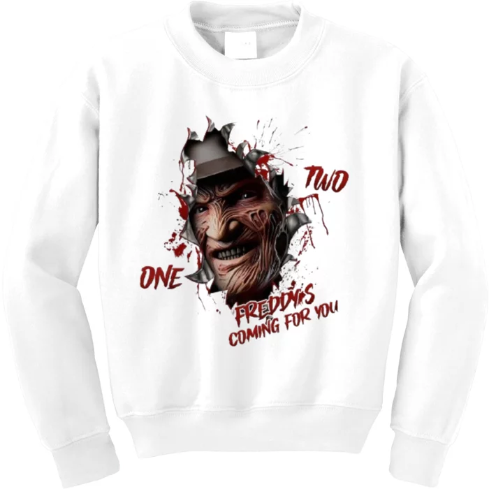 Halloween Horror Character Friends Coming For You Freddy Kids Sweatshirt