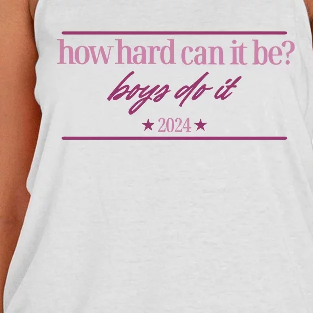 How Hard Can It Be Do It Badge 2024 Women's Knotted Racerback Tank