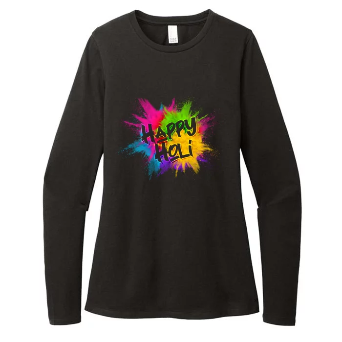 Happy Holi Celebrate Hindu Holiday Womens CVC Long Sleeve Shirt