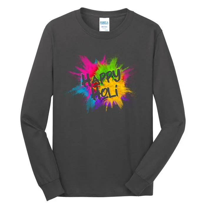 Happy Holi Celebrate Hindu Holiday Tall Long Sleeve T-Shirt