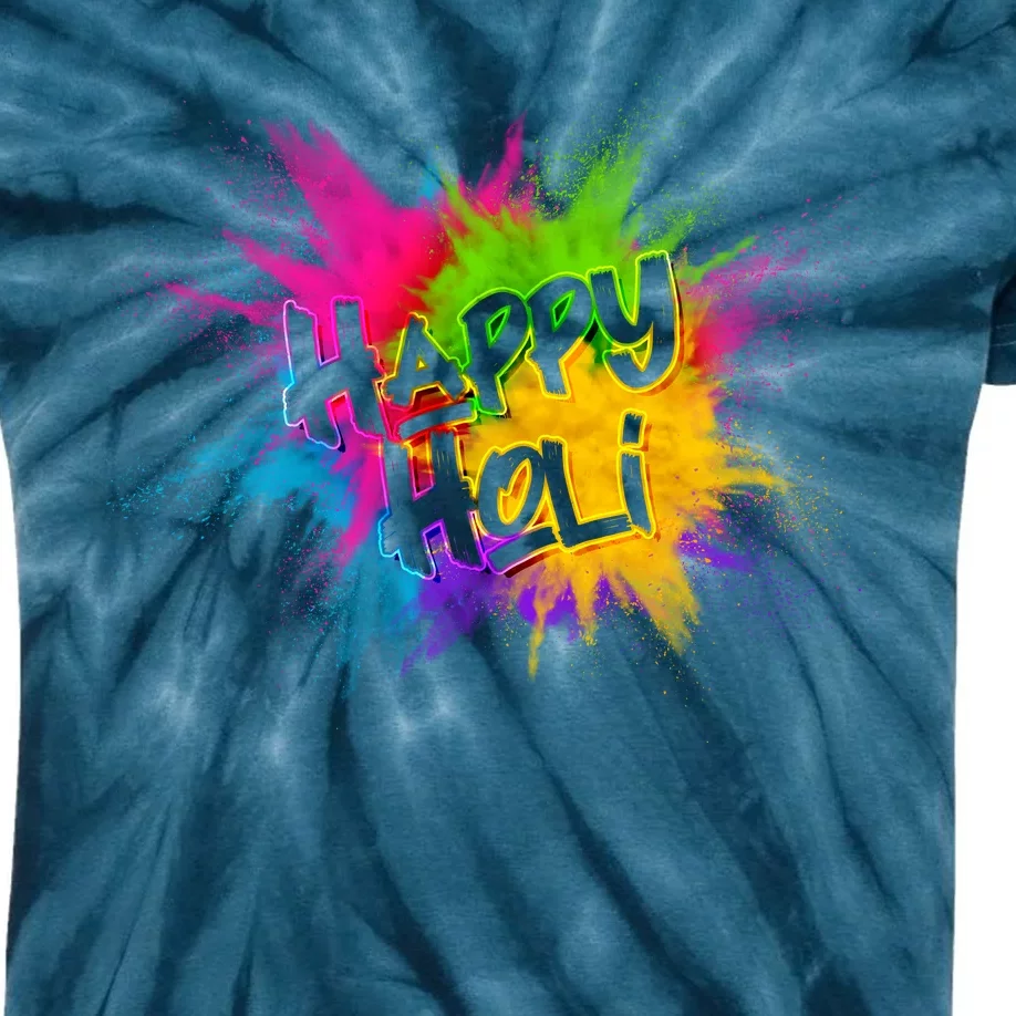 Happy Holi Celebrate Hindu Holiday Kids Tie-Dye T-Shirt