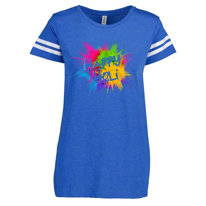 Happy Holi Celebrate Hindu Holiday Enza Ladies Jersey Football T-Shirt