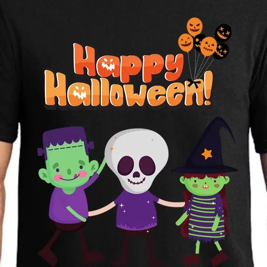 Happy Halloween Cute Som Witch Skeleton Costume Gift Pajama Set