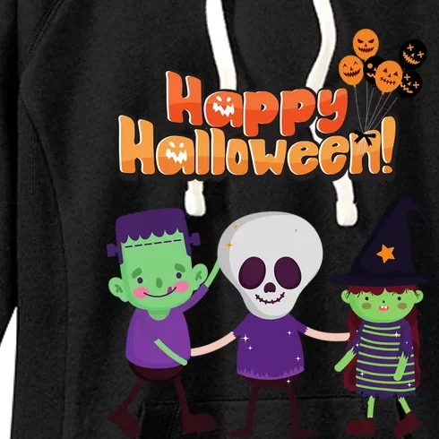 Happy Halloween Cute Som Witch Skeleton Costume Gift Women's Fleece Hoodie