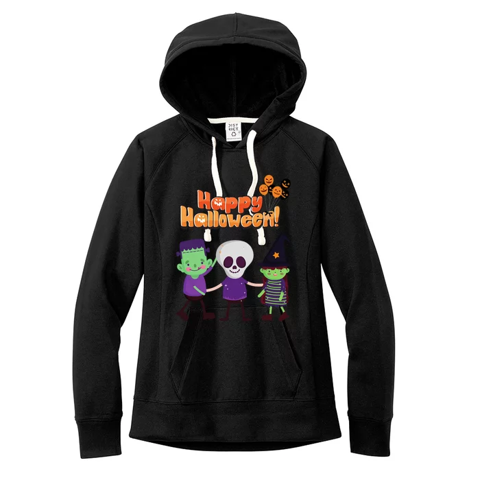 Happy Halloween Cute Som Witch Skeleton Costume Gift Women's Fleece Hoodie