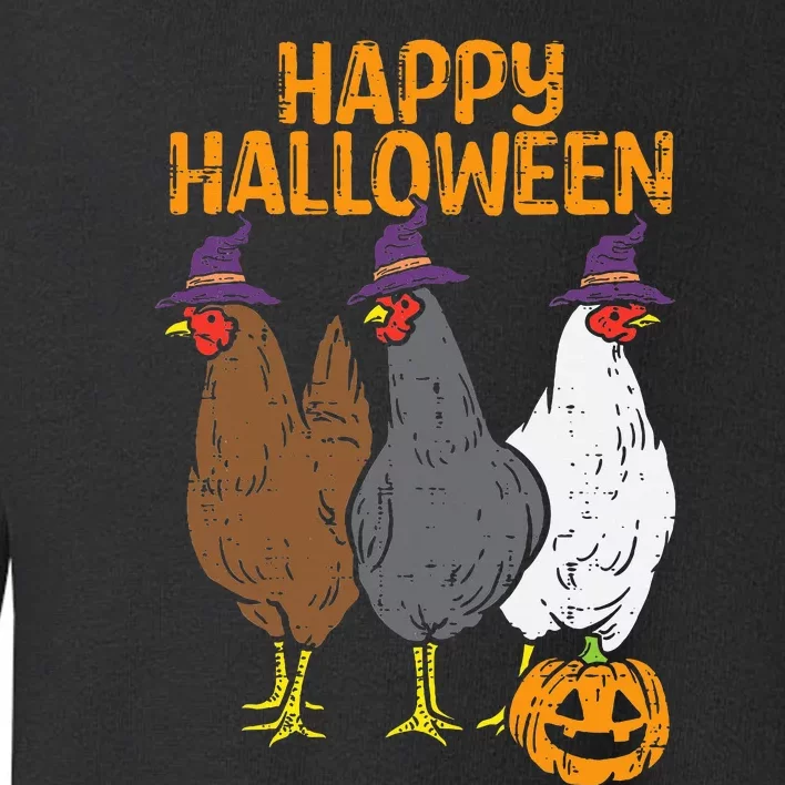 Happy Halloween Chickens Farm Animal Costume Toddler Sweatshirt