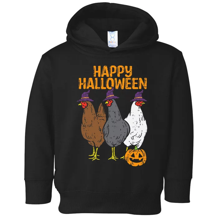 Happy Halloween Chickens Farm Animal Costume Toddler Hoodie