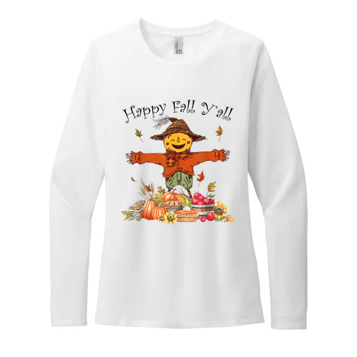 Happy Hallothanksmas Coffee Halloween Thanksgiving Christmas Womens CVC Long Sleeve Shirt