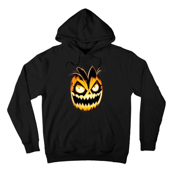 Happy Halloween Costume Scary Pumpkin Face Girls Tall Hoodie