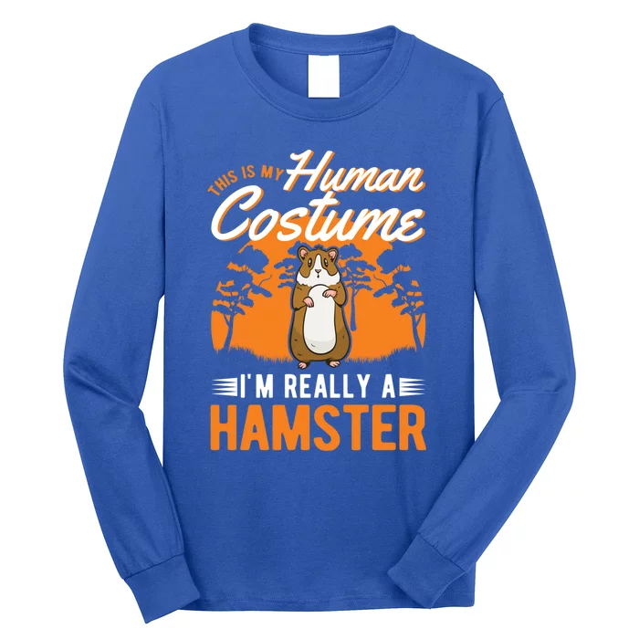 Hamster Hu Costume Halloween Hamster Great Gift Long Sleeve Shirt