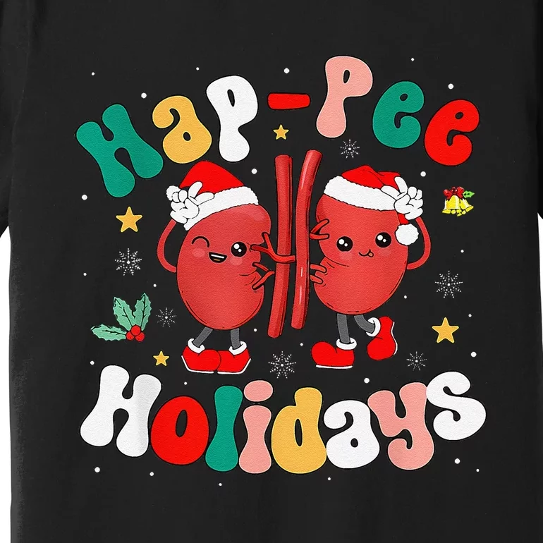 Happee Holiday Christmas Santa Kidney Nephrology Technician Premium T-Shirt