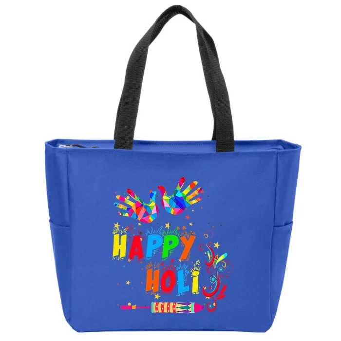 Happy Holi Color India Hindu Gift Zip Tote Bag