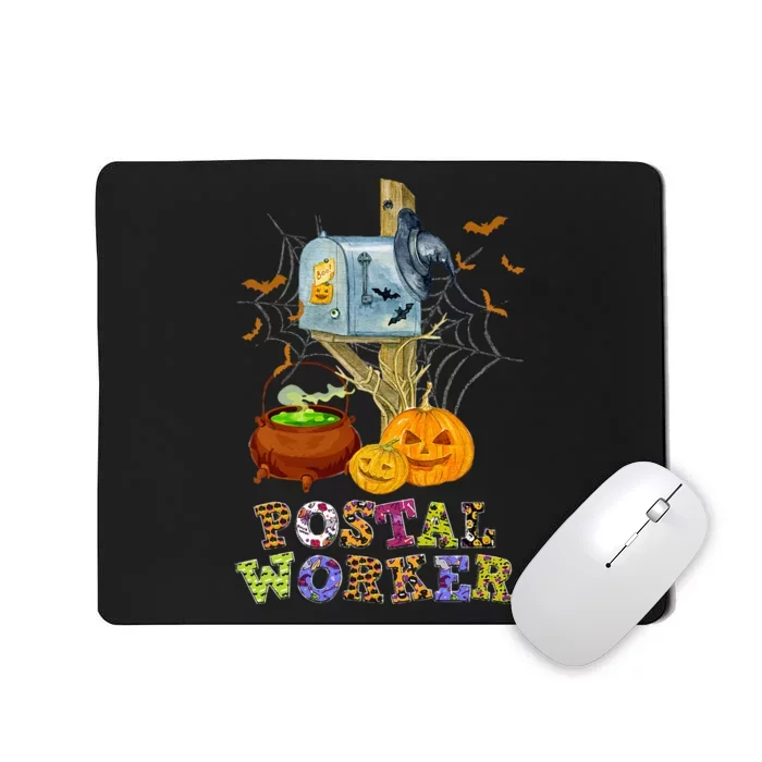 Hilarious Halloween Costume Postal Worker Pumpkins Spider Mousepad