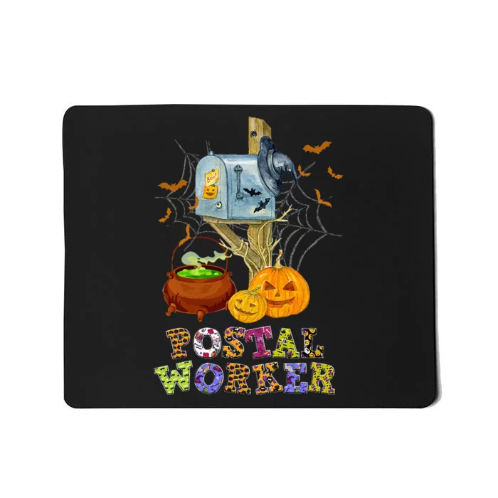 Hilarious Halloween Costume Postal Worker Pumpkins Spider Mousepad