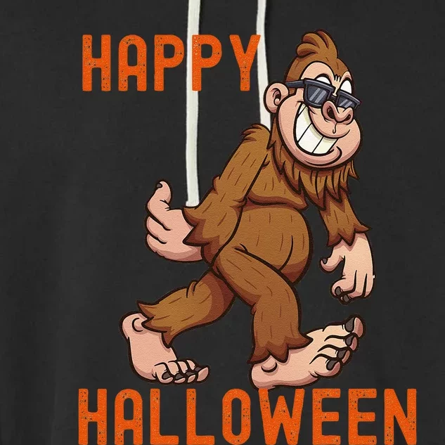 Happy Halloween Cute Scary Bigfoot Sasquatch Costume Tee Garment-Dyed Fleece Hoodie