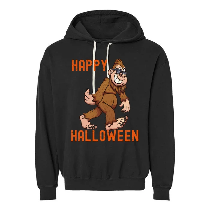 Happy Halloween Cute Scary Bigfoot Sasquatch Costume Tee Garment-Dyed Fleece Hoodie