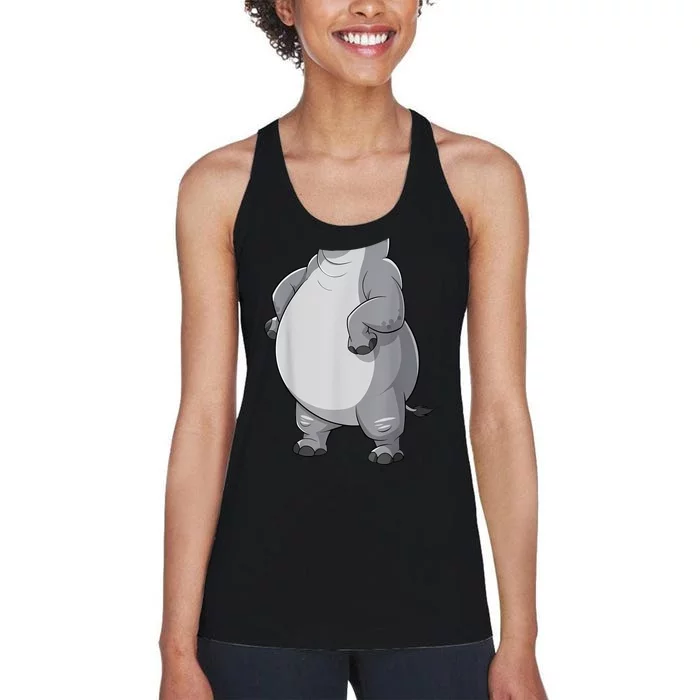 Hippo Hippopotamus Costume Women's Racerback Tank