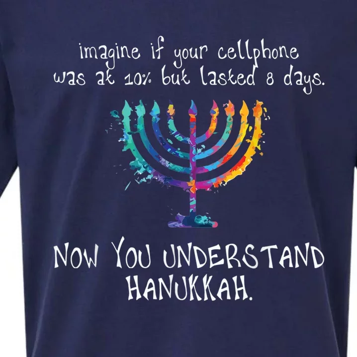 Happy Hanukkah Chanukah - Cellphone Meme - Funny Jewish Gifts Sueded Cloud Jersey T-Shirt