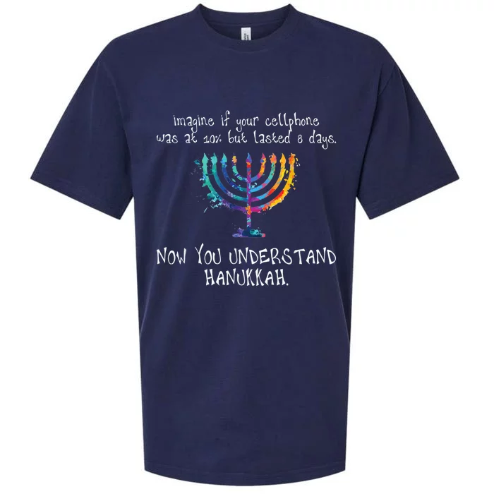 Happy Hanukkah Chanukah - Cellphone Meme - Funny Jewish Gifts Sueded Cloud Jersey T-Shirt