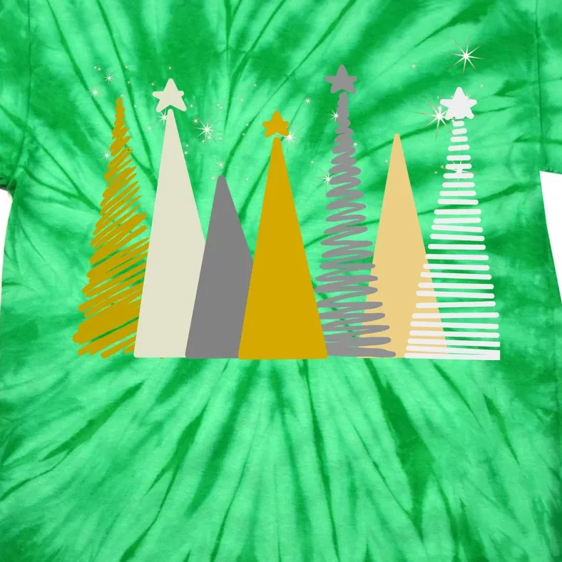 Happy Holidays Christmas Tree Festive Tie-Dye T-Shirt