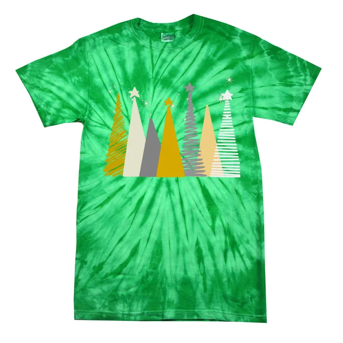 Happy Holidays Christmas Tree Festive Tie-Dye T-Shirt