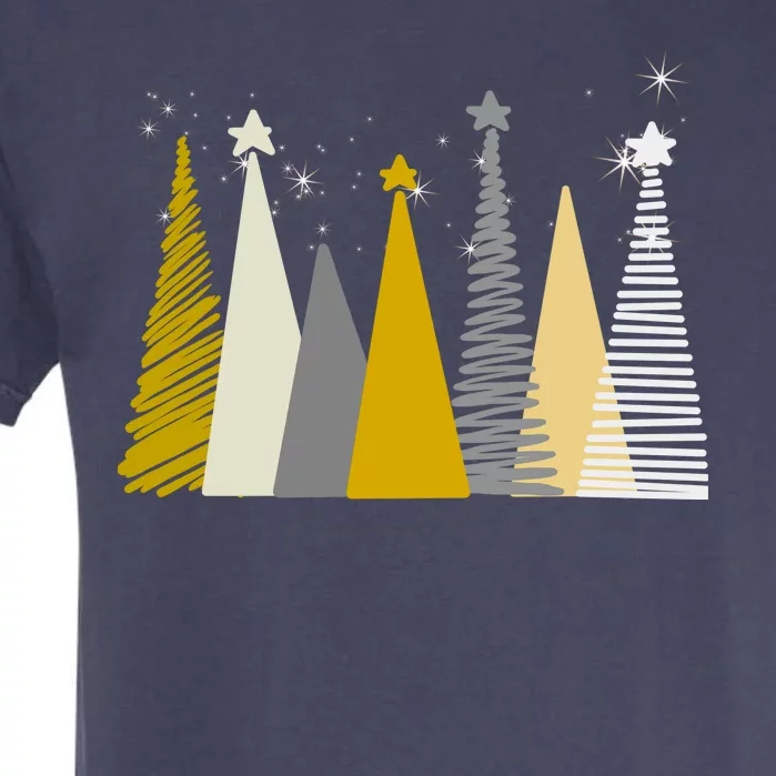 Happy Holidays Christmas Tree Festive Garment-Dyed Heavyweight T-Shirt