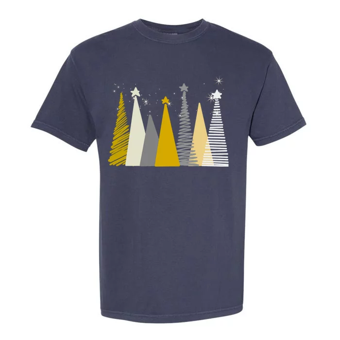 Happy Holidays Christmas Tree Festive Garment-Dyed Heavyweight T-Shirt