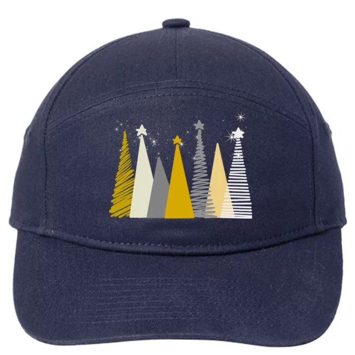 Happy Holidays Christmas Tree Festive 7-Panel Snapback Hat