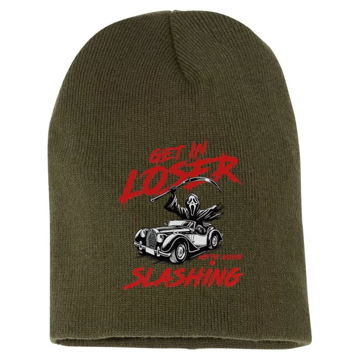 Horror Halloween Character Get In Loser WeRe Going Slashing Short Acrylic Beanie