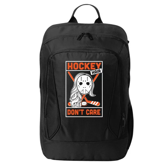 Hockey Hair Dont Care Ice Hockey Vintage Gift Gift City Backpack