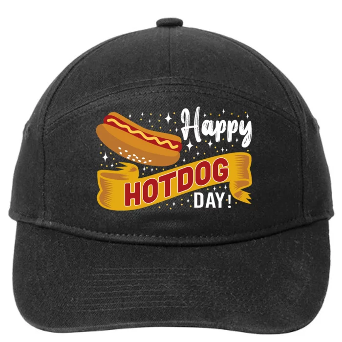 Happy Hot Dog Day 7-Panel Snapback Hat