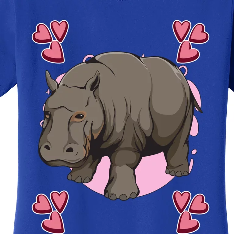 Hippo Heart Design Hippopotamus Stuff Hippos Gift Women's T-Shirt