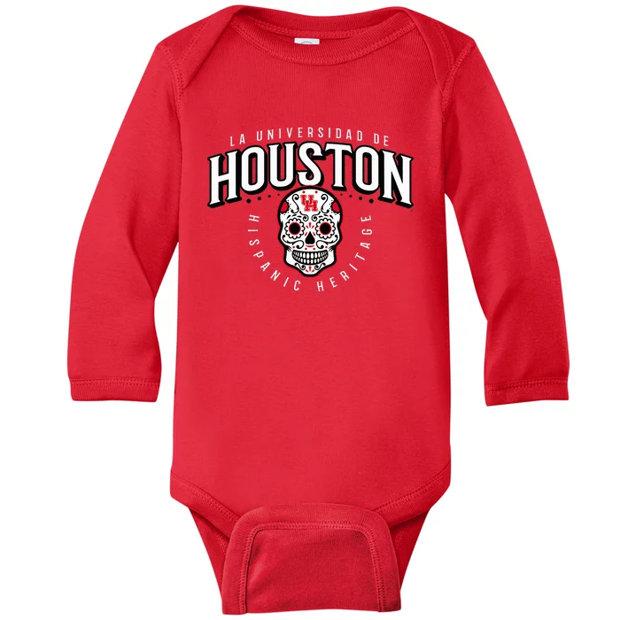 Hispanic Heritage Day Of The Dead Houston Cougar Baby Long Sleeve Bodysuit