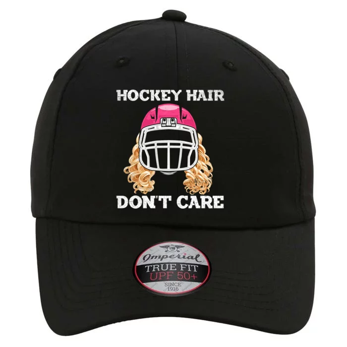 Hockey Hair Dont Care Ice Puck Player Gift The Original Performance Cap